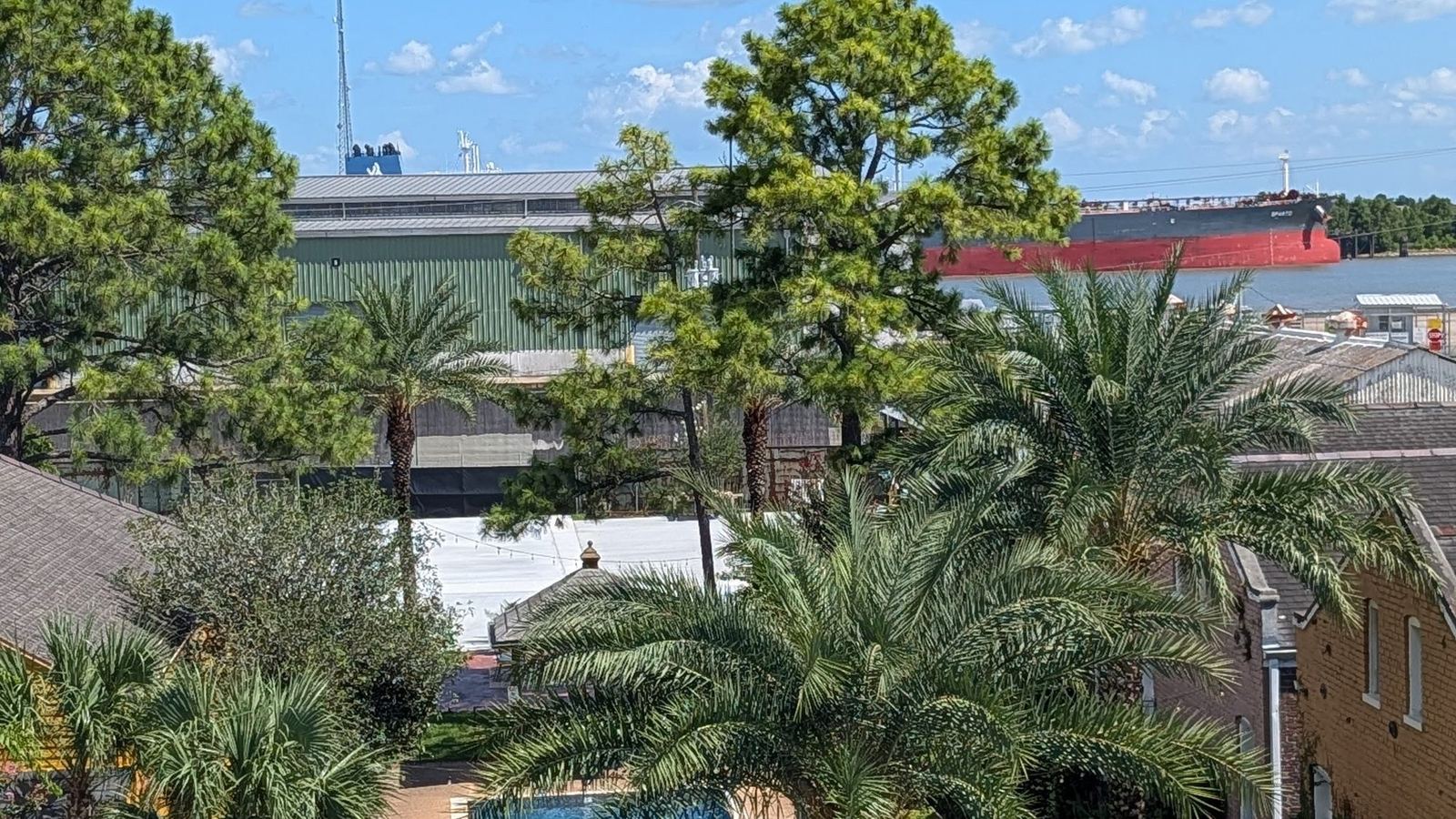 The New Orleans site on the Mississippi, before the courts go in