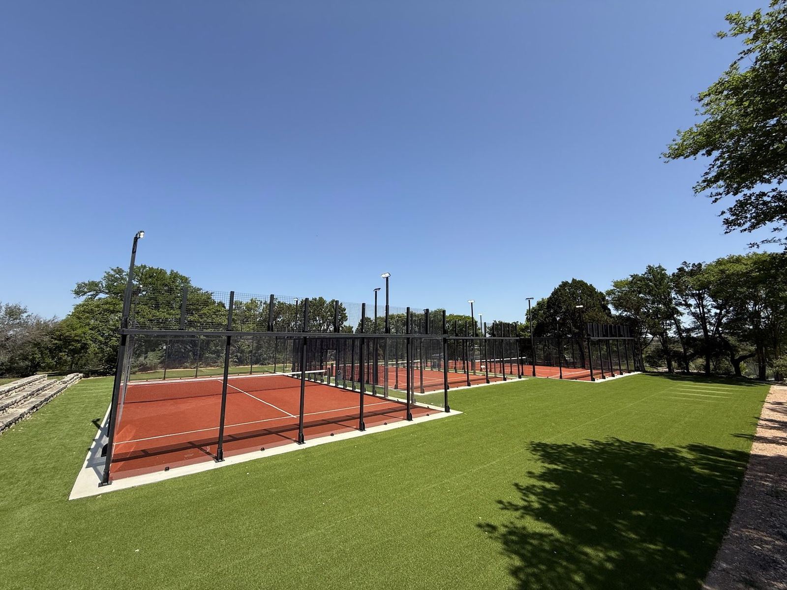 The finished padel courts at St. Stephen's Episcopal
